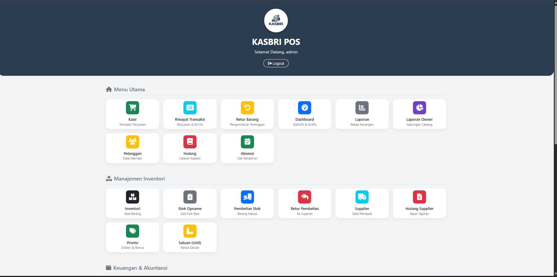 Aplikasi Kasir & BRILNK