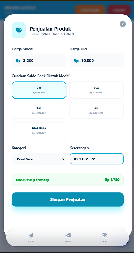 Tampilan HP
